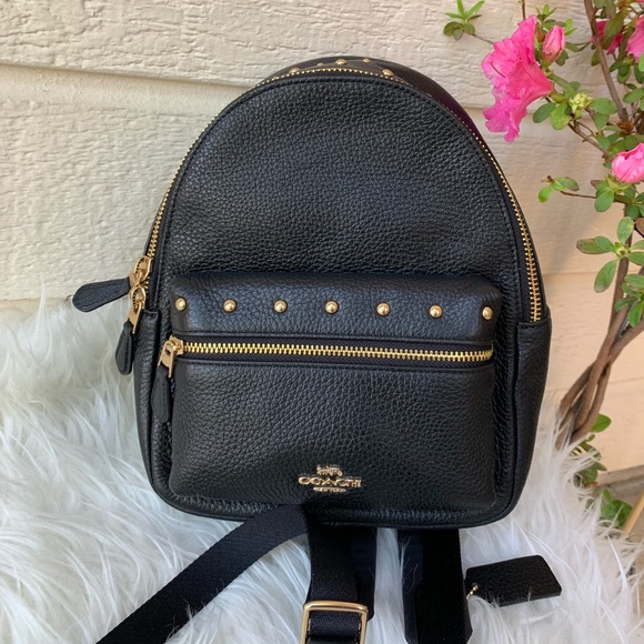 coach studded backpack